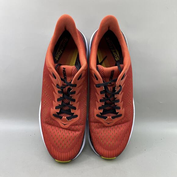 Hoka One One Clifton 7 Running Shoes Men Size 12.5 Red Orange Comfort Sneakers main image 7